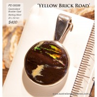Opal Pendant - 'Yellow Brick Road'